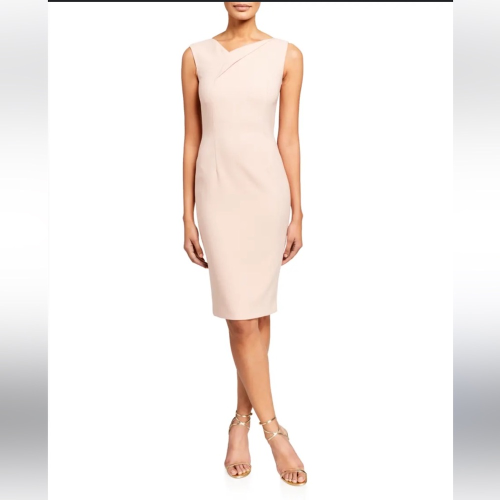 Roland Mouret Grainger Crepe Fold-Neck Dress | Neiman Marcus US size 12 $1,940